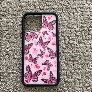 Wildflower pink butterfly case- Iphone 13 pro max